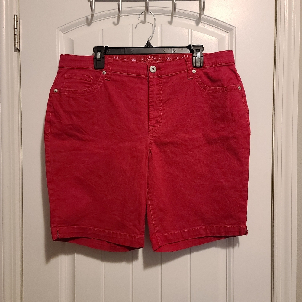 Faded Glory Dark Pink Bermuda Shorts Sz 18W NWOT!!